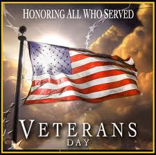 Closed Monday November 12th  - Veterans Day